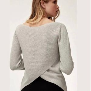 Aritzia / Babaton Grey Ribbed Sweater